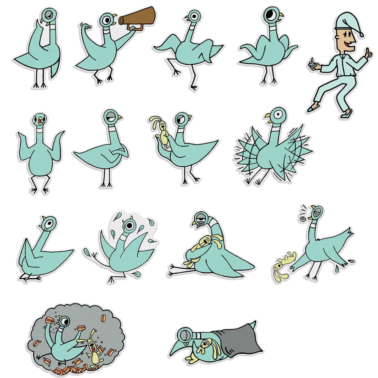 Ai fsem Don't Let The Pigeon Stay Up Late Felt Story Board Pieces Felt Board for Classroom Storytelling Toys Felt Wall Activities Play Set