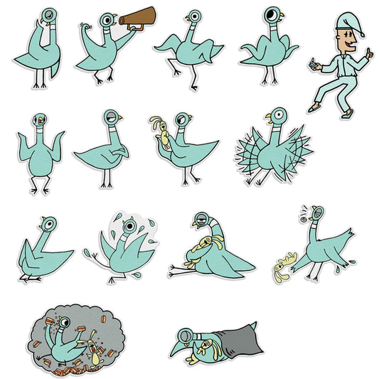Ai fsem Don't Let The Pigeon Stay Up Late Felt Story Board Pieces Felt Board for Classroom Storytelling Toys Felt Wall Activities Play Set