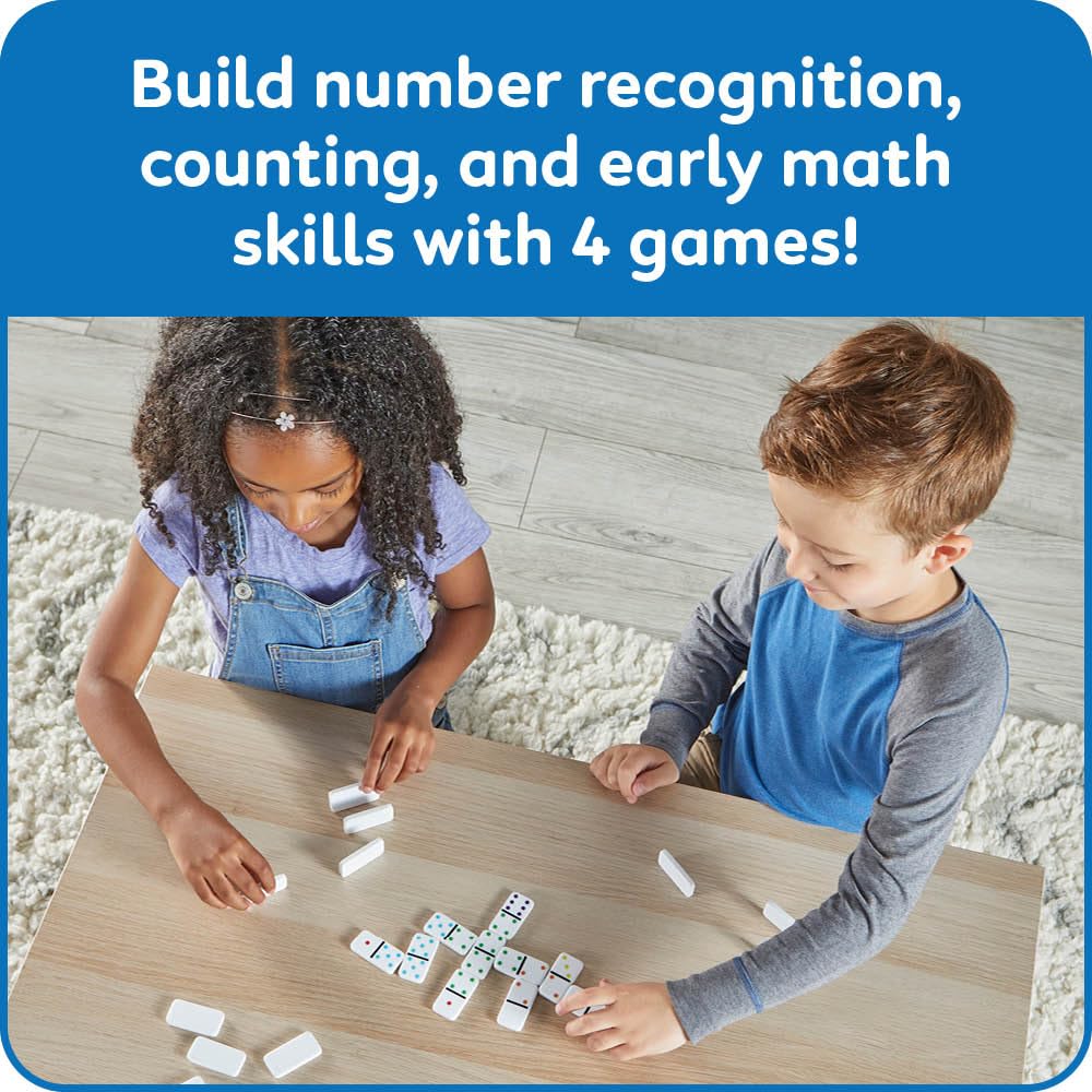 hand2mind Numberblocks Dominoes Set, Dominos for Kids, Domino & Tile Games, Toddler Matching Game, Counting Toys, Montessori Math Materials, Educational Toys for Kids, Preschool Learning Activities