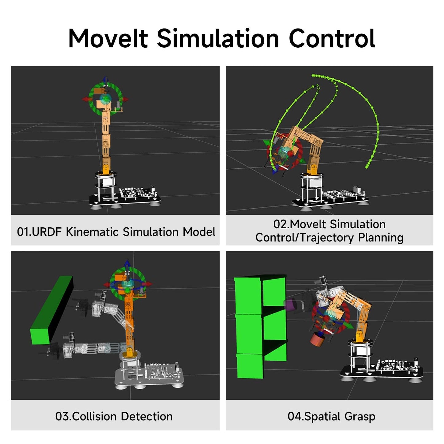 Yahboom ROS2 6DOF Robotic Arm Embodied Intelligence, 3D Spatial Recognition, Virtual Machine PC Control, AI Large Model Voice Module (Standard Kit)