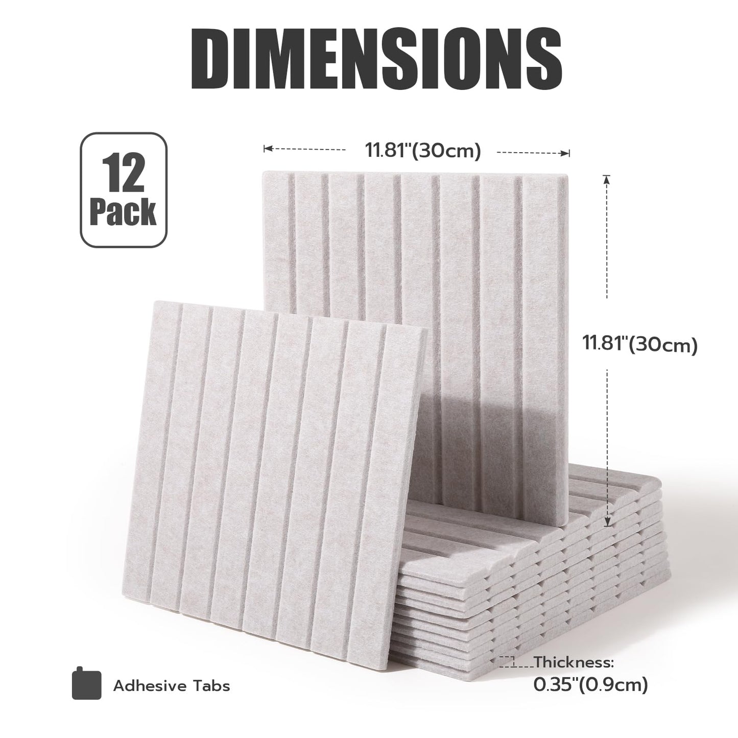 TravLand Large Felt Bulletin Board 48" x 36" Cork Board Alternative-12 Pack with Safe Removable Adhesive Tabs, Cork Boards for Walls Cork Board for Home Office Classroom Pin Board