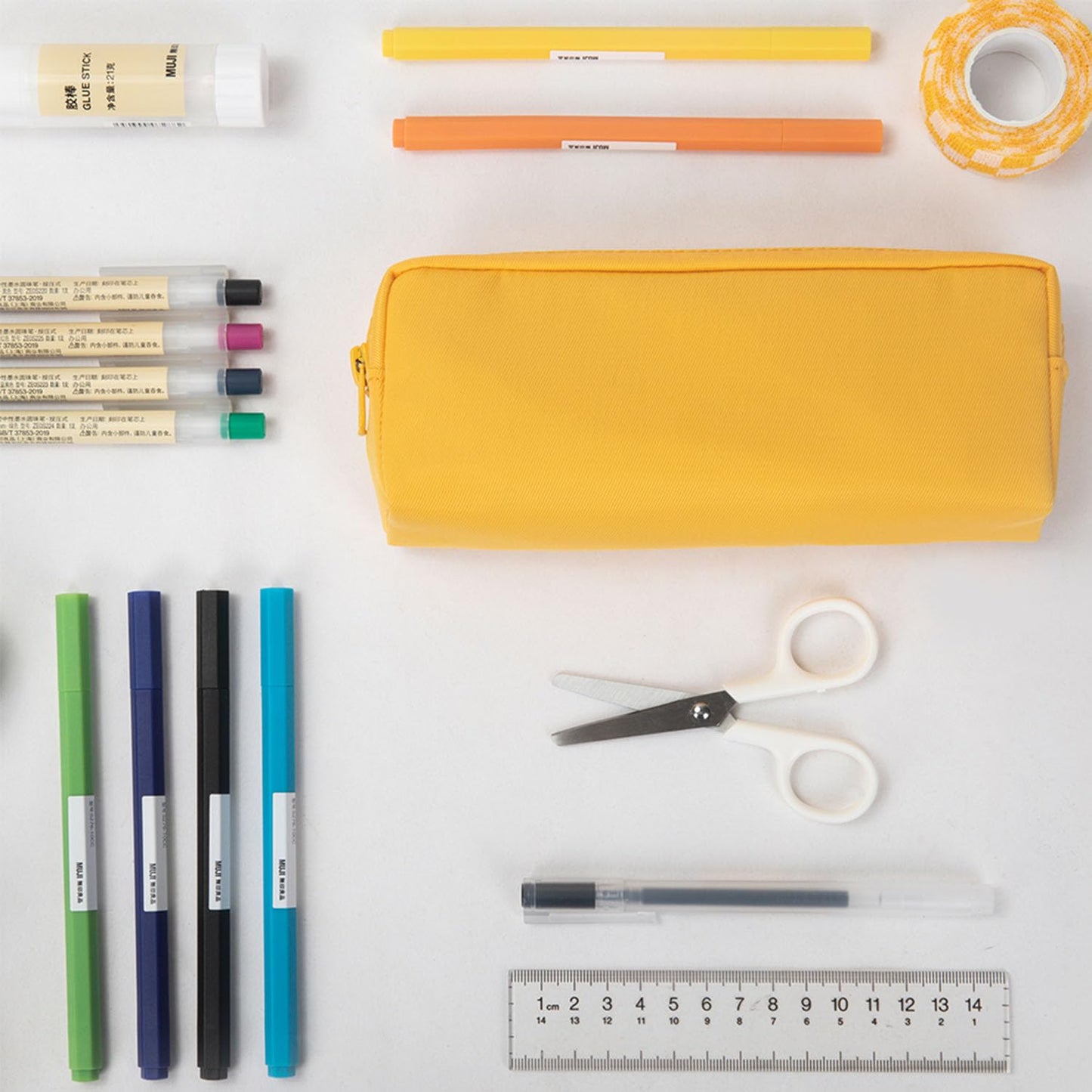 YONBEN Color Pencil Case Simple Oxford Fabric Bag for Student Lightweight Design (Light gray,Oxford Fabric)