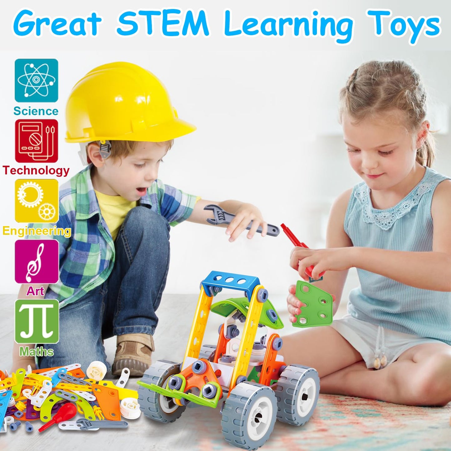 10 in 1 STEM Toys for 4 5 6 7 8+ Year Old Boy Girl Birthday Gifts Building Toys Stem Kits Activities for Kids Ages 4-8 5-7 6-8 Educational Learning Boy Toys Age 3-5 4-6 8-10 Engineering Creative Games