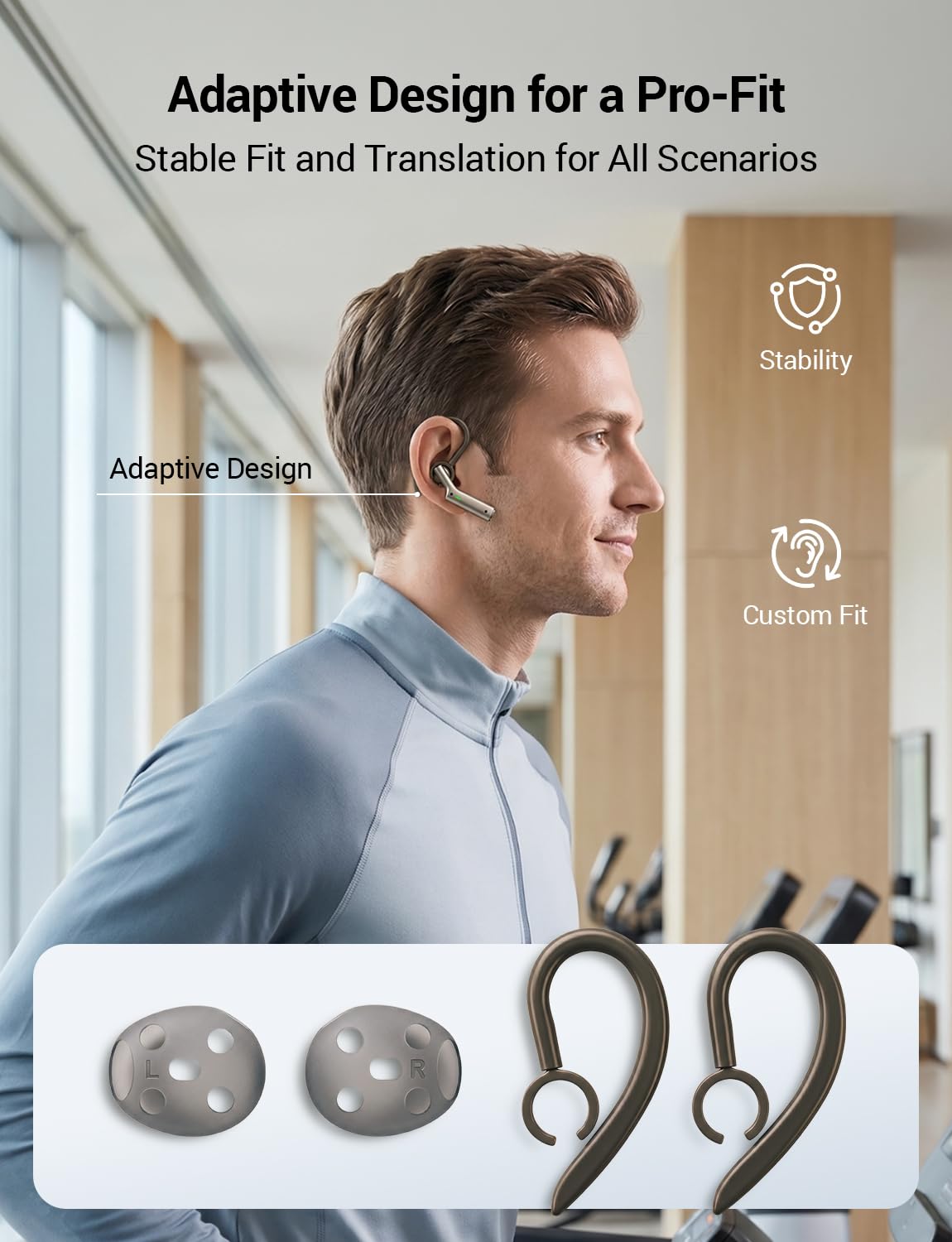 Timekettle W4 Translation Earbuds,Bone-Voiceprint Sensor for Clear Voice in Noise, AI Translator Correction,Protected Privacy with GDPR,Bluetooth,iOS/Android APP for Business & Relationships Gold