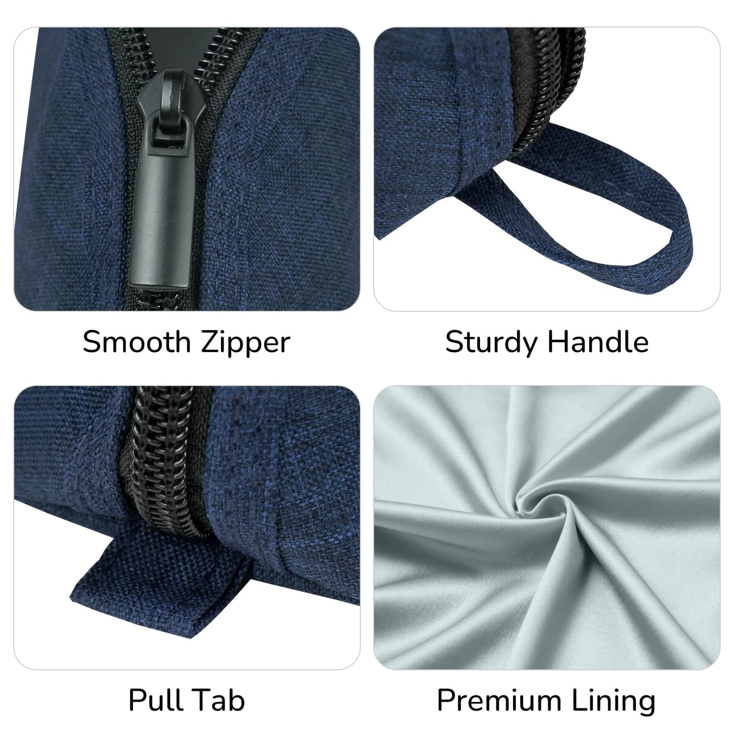 Gloppie Pencil Pouch - Practical Pencil Case, Aesthetic Simple Pencil Bag, Small Pen Holder, Back to School Supplies for Girls Boys, Blue