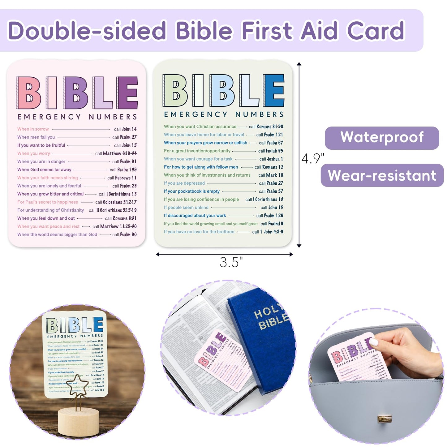 XKDOUS Bible Study Supplies Journaling Kit for Women, Bible Study Kit Journaling Supplies with Prayer Journal, Highlighters, Emergency Card, Pencil Case and More, Christian Gifts for Women, Purple