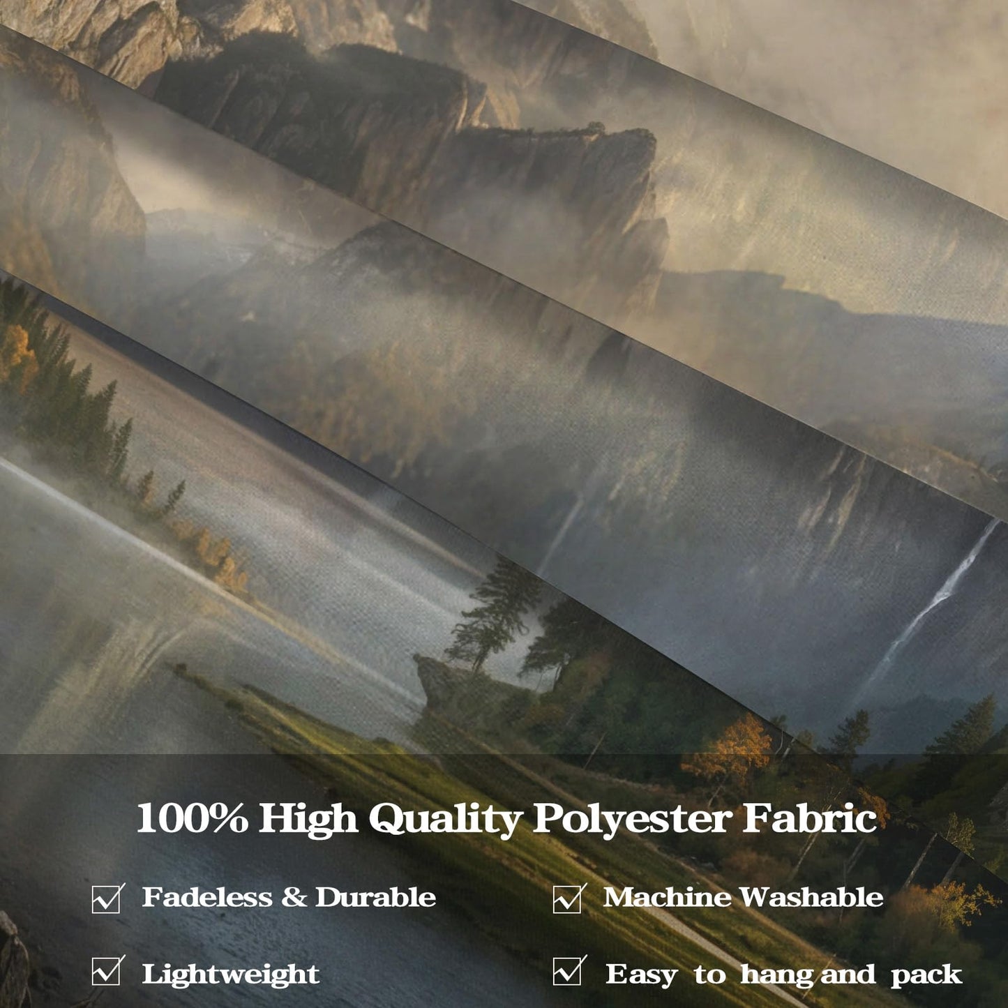 Spenlife Fantasy Valley Castle Wall Tapestry, Enchanted Mountain Lake Tapestries for Room Decor, Scenic Tapestry 60x44 Inch