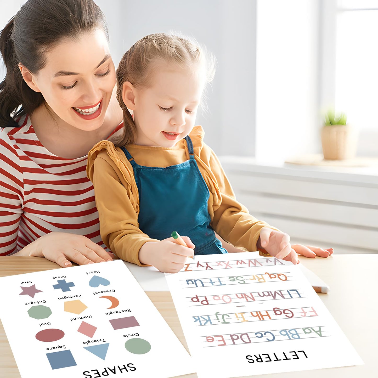 Classroom Posters – 12 Educational Wall Charts with Alphabet, Numbers, Colours, Days, Months, Shapes & More – Learning Resources for Toddlers, Preschool & Kindergarten – Nursery, Homeschool & School Supplies