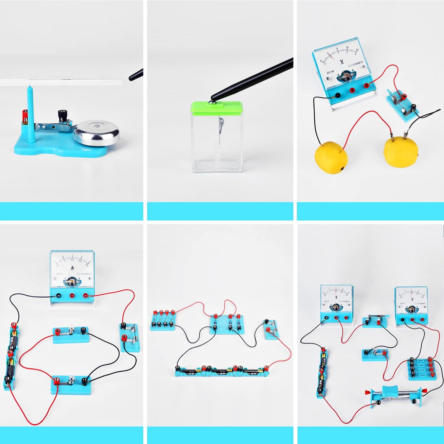 Mysterystone Science Experiment for Kids Electricity and Magnetism Kit for Students Stem Kit Physics Lab Basic Circuit Board Kit for Learning Starter