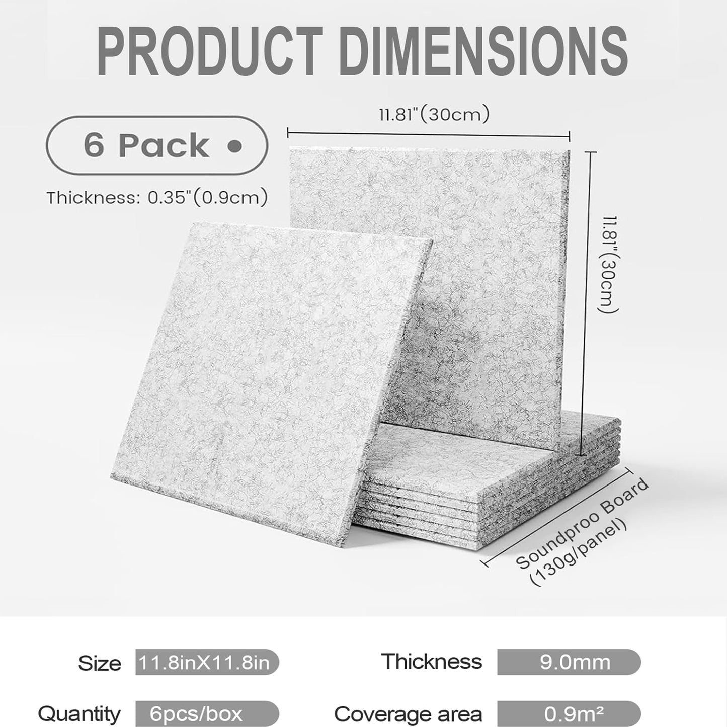 Chejiaye Vision Board for Photo&Pictures,Felt Message Wall Panel 6Pcs11.8"x11.8"Self-Adhesive,Removable Cork Board Bulletion&Poster Board for Office Classroom Decor Hanging File Folders,Silver Gray