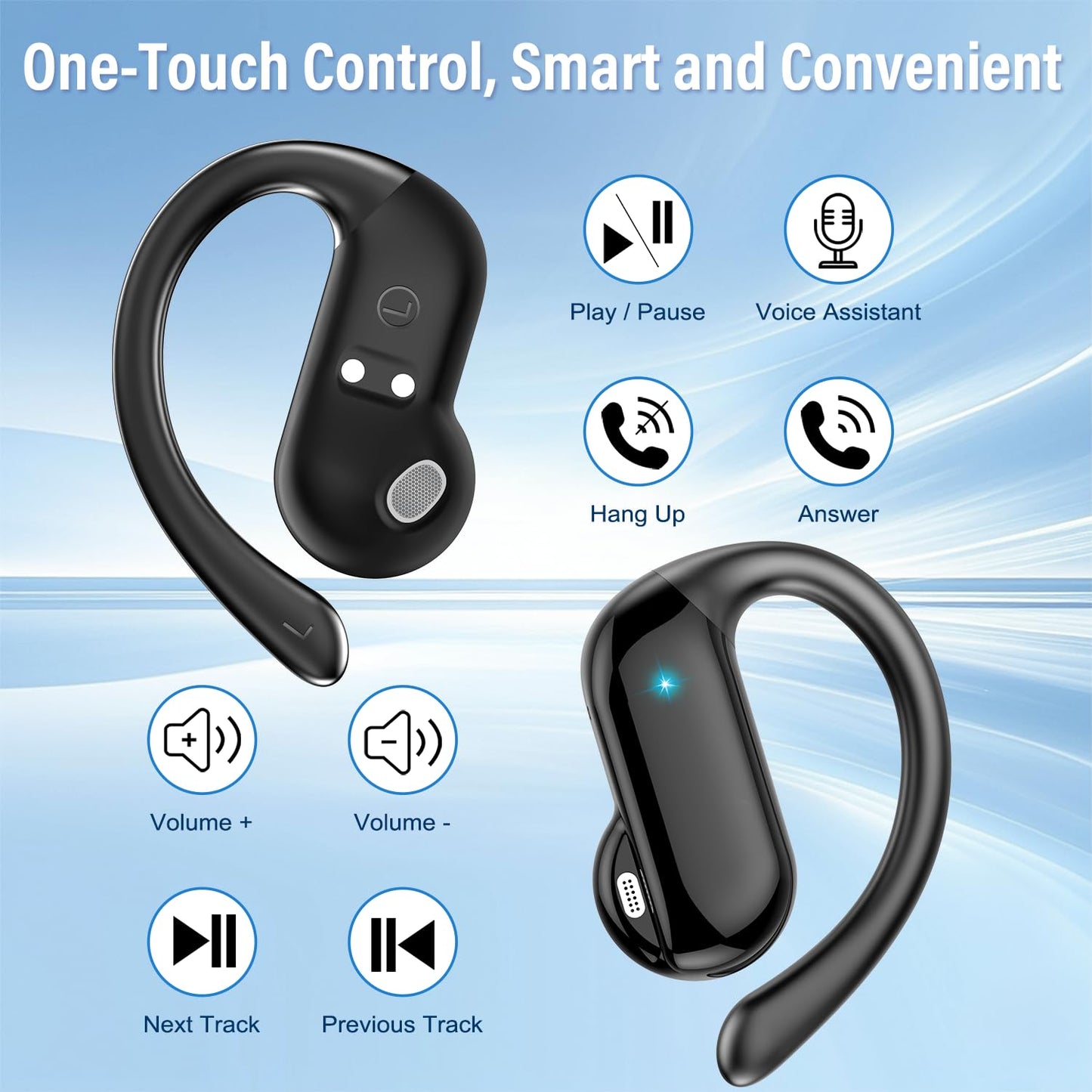 Ai Translation Earbuds Real Time,164 Languages Translator Earbuds with 6 Translation Modes/No Subscription,Audio and Video Calls Translator Headphones,Audifonos Traductores Inglés Español, Coal Black