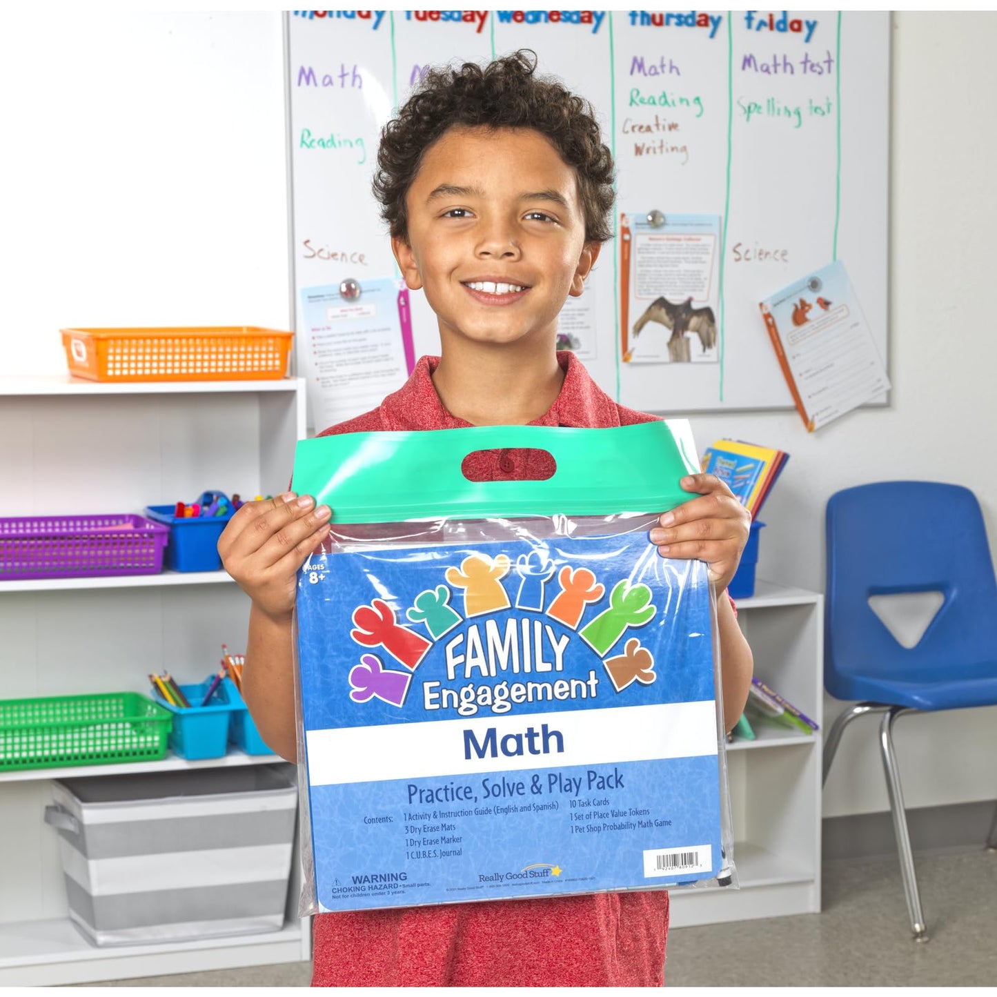 Really Good Stuff Family Engagement Math – Practice, Solve & Play Pack - Third Grade
