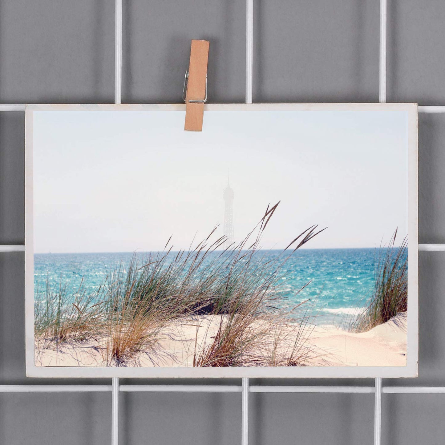 Kakivan Wire Wall Grid Panel for Photo Display, DIY White Iron Picture Frames Collage for Hanging Wall Decor, Foldable Multi Pictures Organizer with 12 Clips, 31'' X 24'' Inch. (2 Pack)