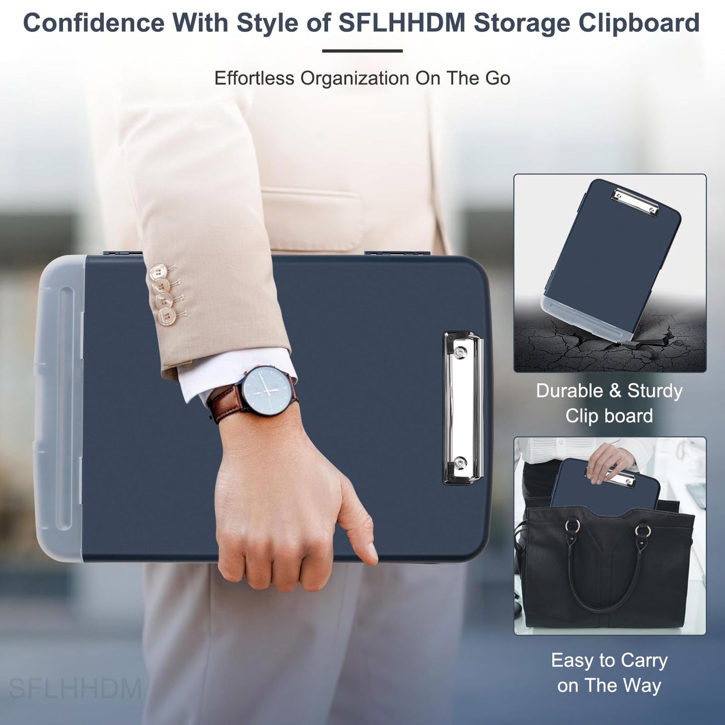 SFLHHDM Storage Clipboard with Pen Holder, High Capacity Clipboards for Classroom, Clip Boards 8.5x11 with Storage, Low-Profile Clip, Lightweight Plastic Clipboard for Kids, Lawers, Office Workers