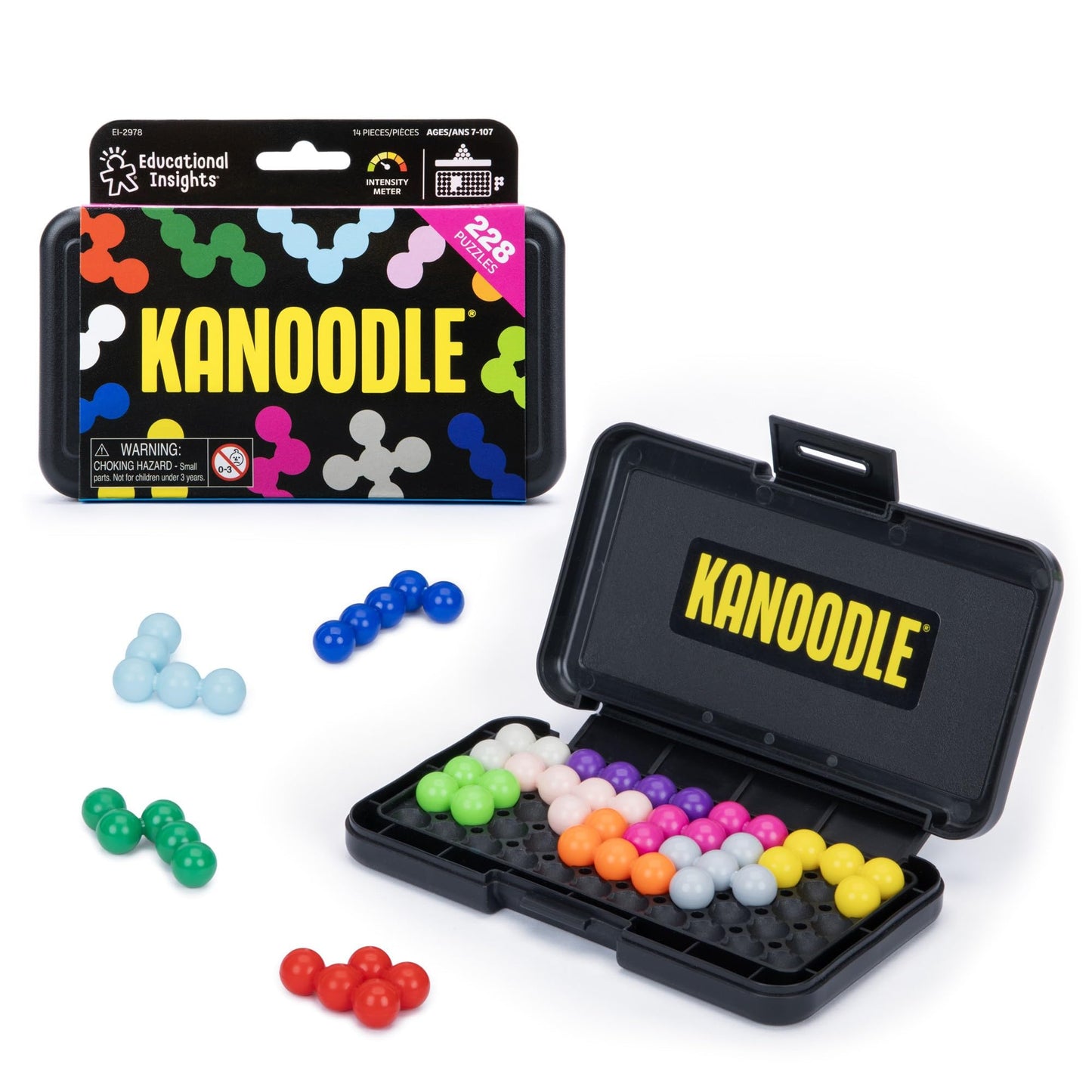 Educational Insights Kanoodle - 3D Brain Teaser Puzzles for Kids, Spatial Puzzle Games for Adults, Teens and Kids, Problem Solving Toys and Logic Puzzles, Single Player Games