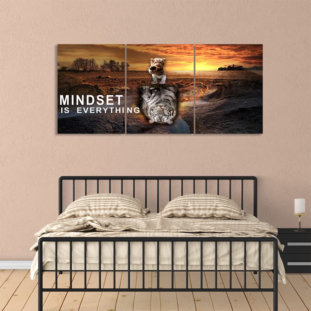 Inspirational Wall Art Canvas Wall Art Motivational Framed Wall Art Pictures Poster Prints Painting Office Wall Decorations for Bedroom Living Room Home Decor (36" W x 16" H)