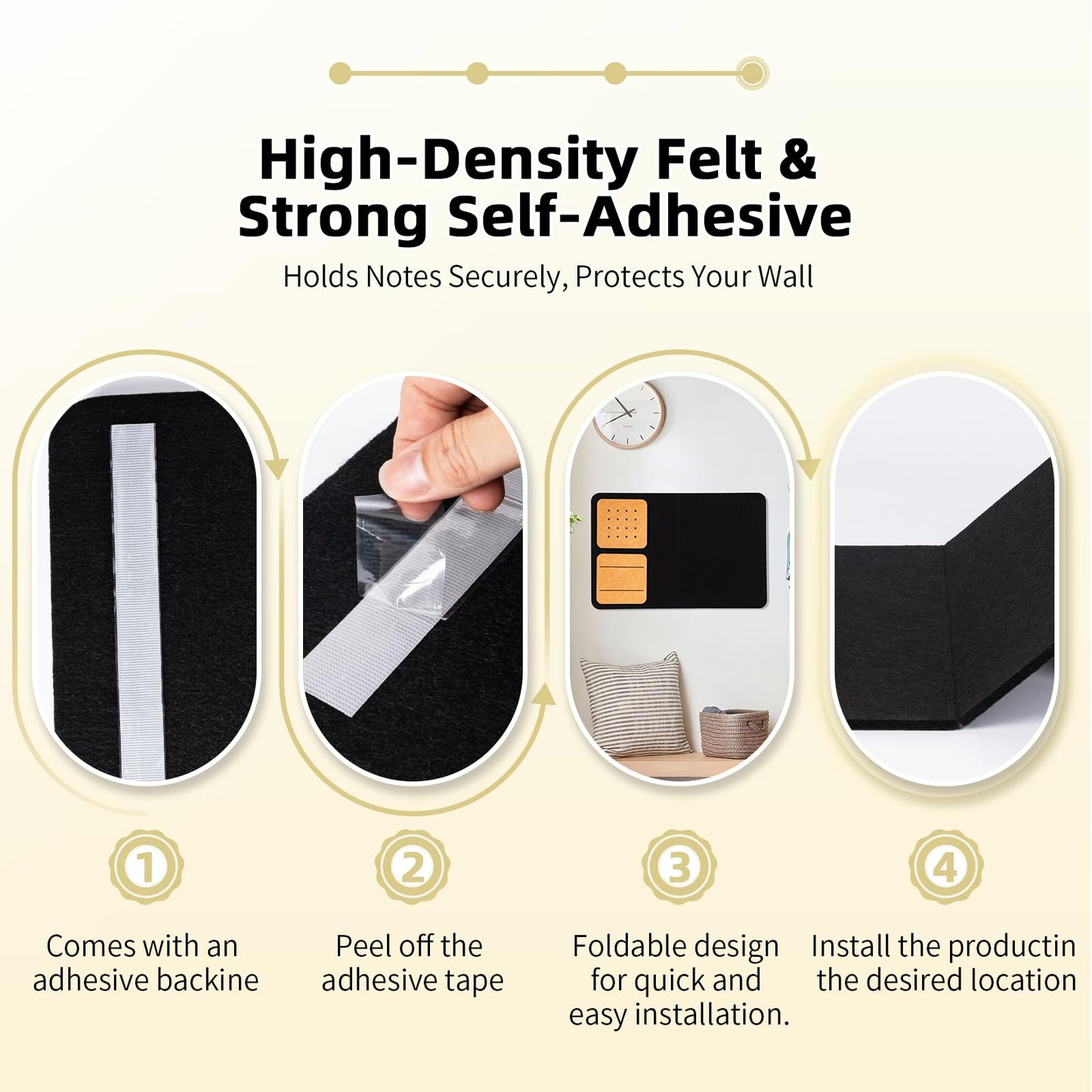 Wall Organizer Bulletin Board with Shelves and Key Holder, 2-in-1 Felt Pin Board for Photos, Notes, Keys and Small Accessories, Memo Board for Home Office Dorm, Black/Tan, 15.7"x23.6"