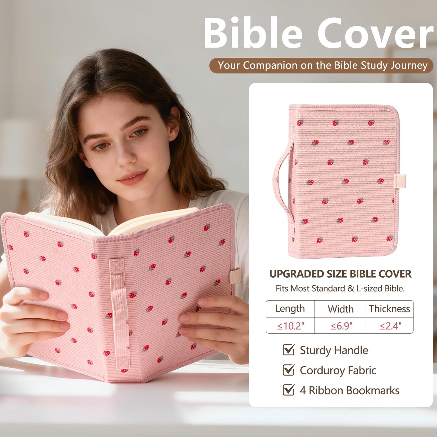 Bible Study Supplies Journaling Kit for Women with Bible Cover Case, Christmas Christian Gifts for Women Mom, Bible Study Tools Accessories Set w/Highlighter Pen, Pencil Case Notebook Annotation Kit