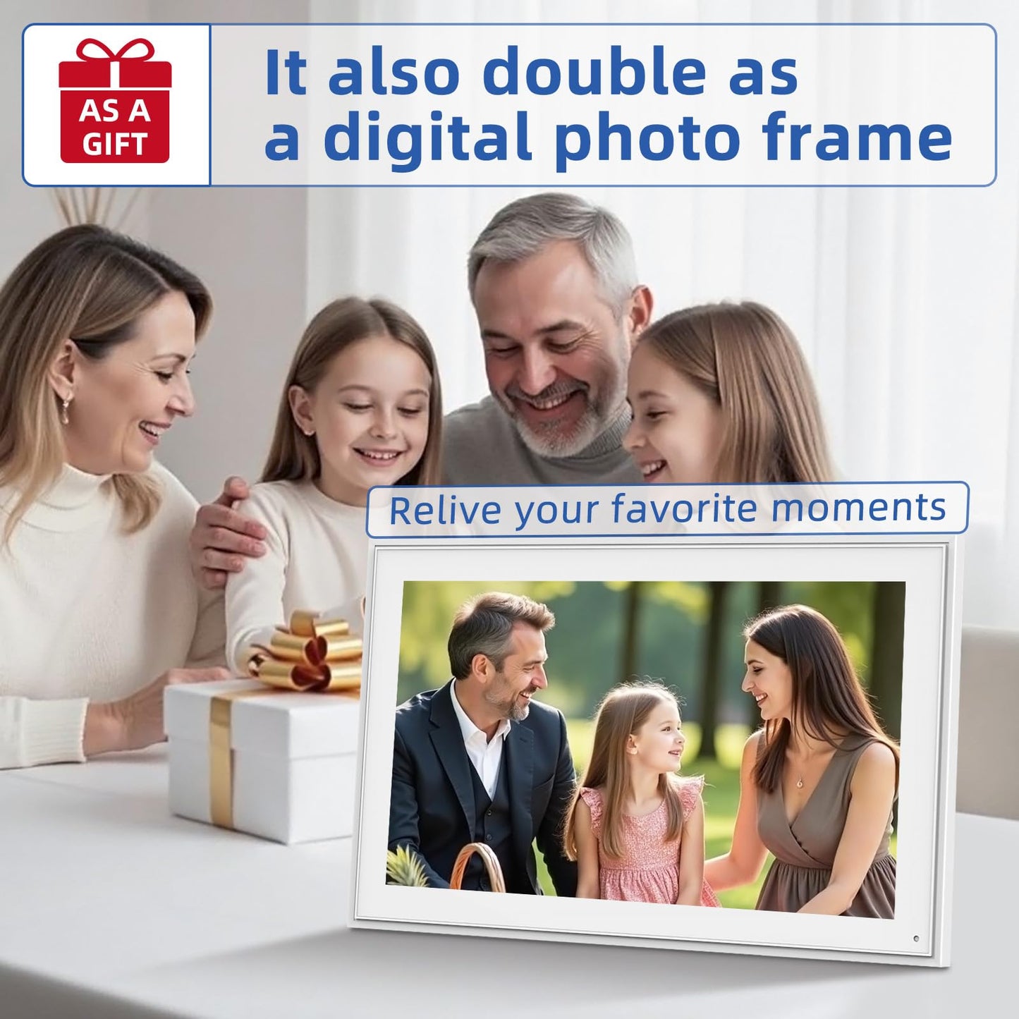 21.5 Inch Digital Calendar Wall Touch Screen, Smart Electronic Calendar with Digital Photo Frame, Family Planner & Chore Chart Reward System, Sync Google iCloud Outlook, Gift for Mom Women