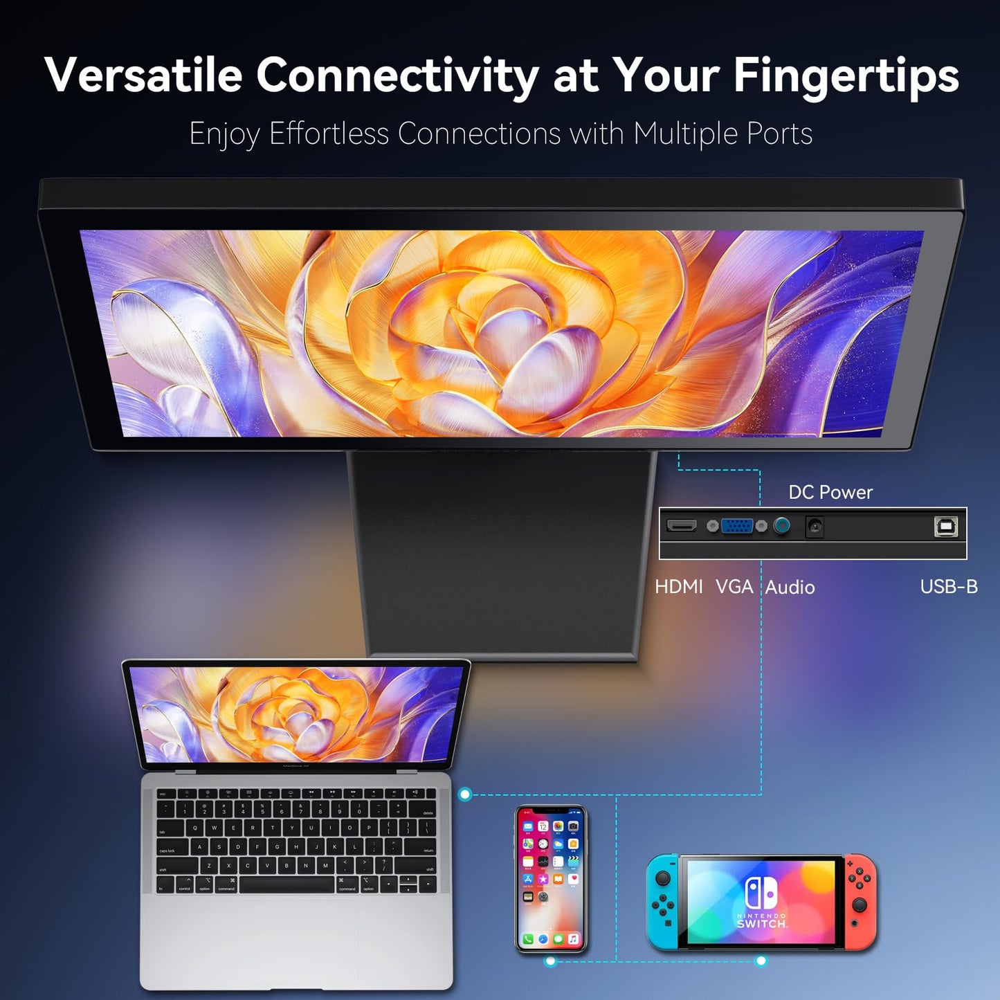 ZFTVNIE Touch Screen Monitor 21.5 Inch FHD 1920x1080P Industrial PC Display, HDMI VGA Touchscreen Computer Monitor for Laptop PS4 Xbox, 75Hz Desktop Touch Display, Black