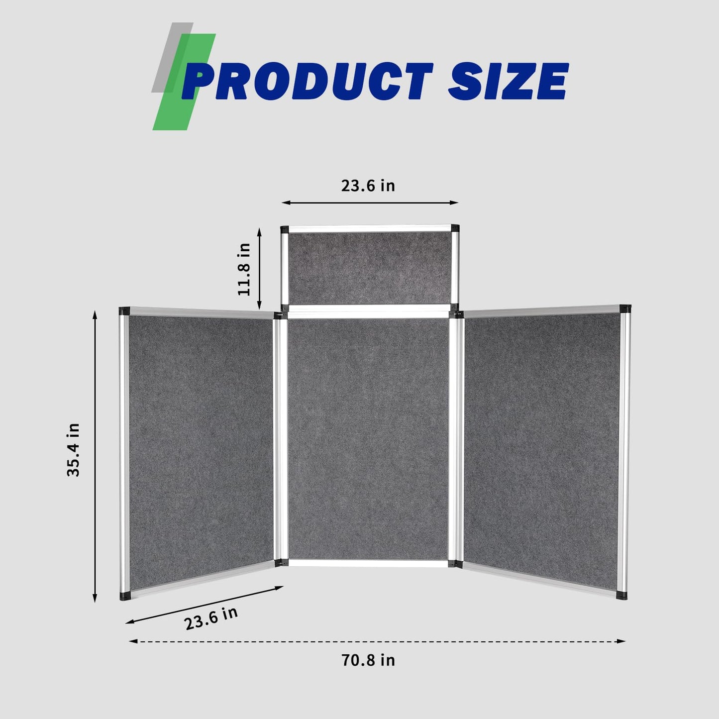 3+1 Panel Trade Show Presentation Board,Poster Board with Storage Bag Large Tabletop Display Board Folding Art Panel Display for School,Vendor Events,Science Fair Exhibitions (A)