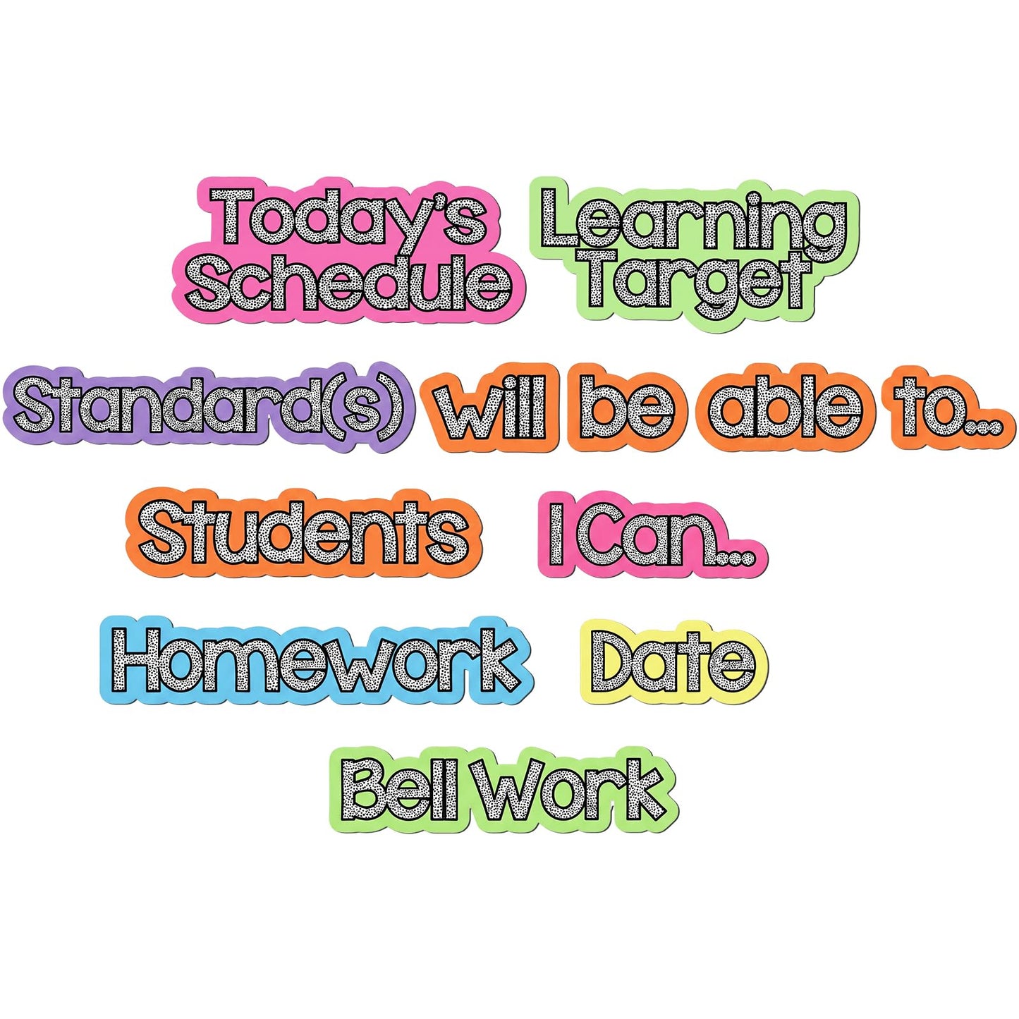 AmazingSpark 12 Pcs Classroom Schedule Magnets Reusable Today's Schedules Learning Target Magnets Set Class Dry Erase Labels for Whiteboard Bulletin Board Decor School Elementary Subjects Organization