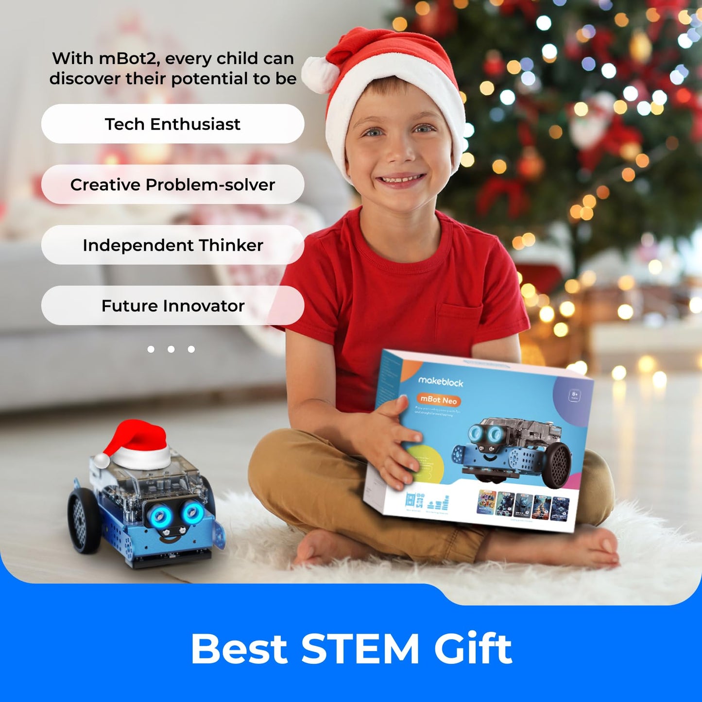 Makeblock mBot2 Coding Robot for Kids, Code Learning Support Scratch & Python Programming, Robotics Kit for Kids Ages 8-14 and up, Building STEM Robot Toys Gifts for Boys Girls