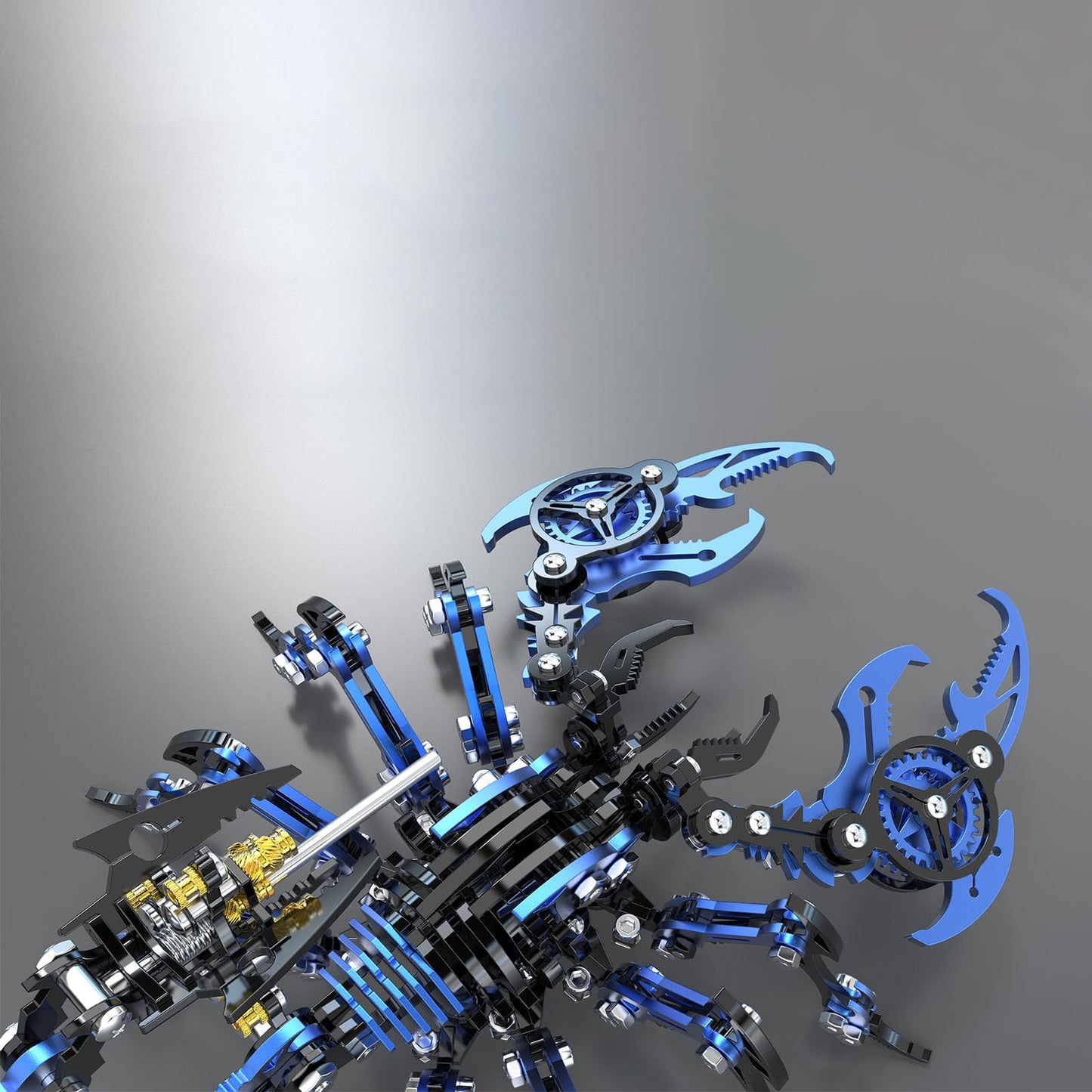 Scorpion 3D Metal Puzzles Kits for Adults Teens – 454 Pcs – Mechanical Assembly Models – 4 Hours to Build – Ideal for Gifts and Decorations (Blue and Black)