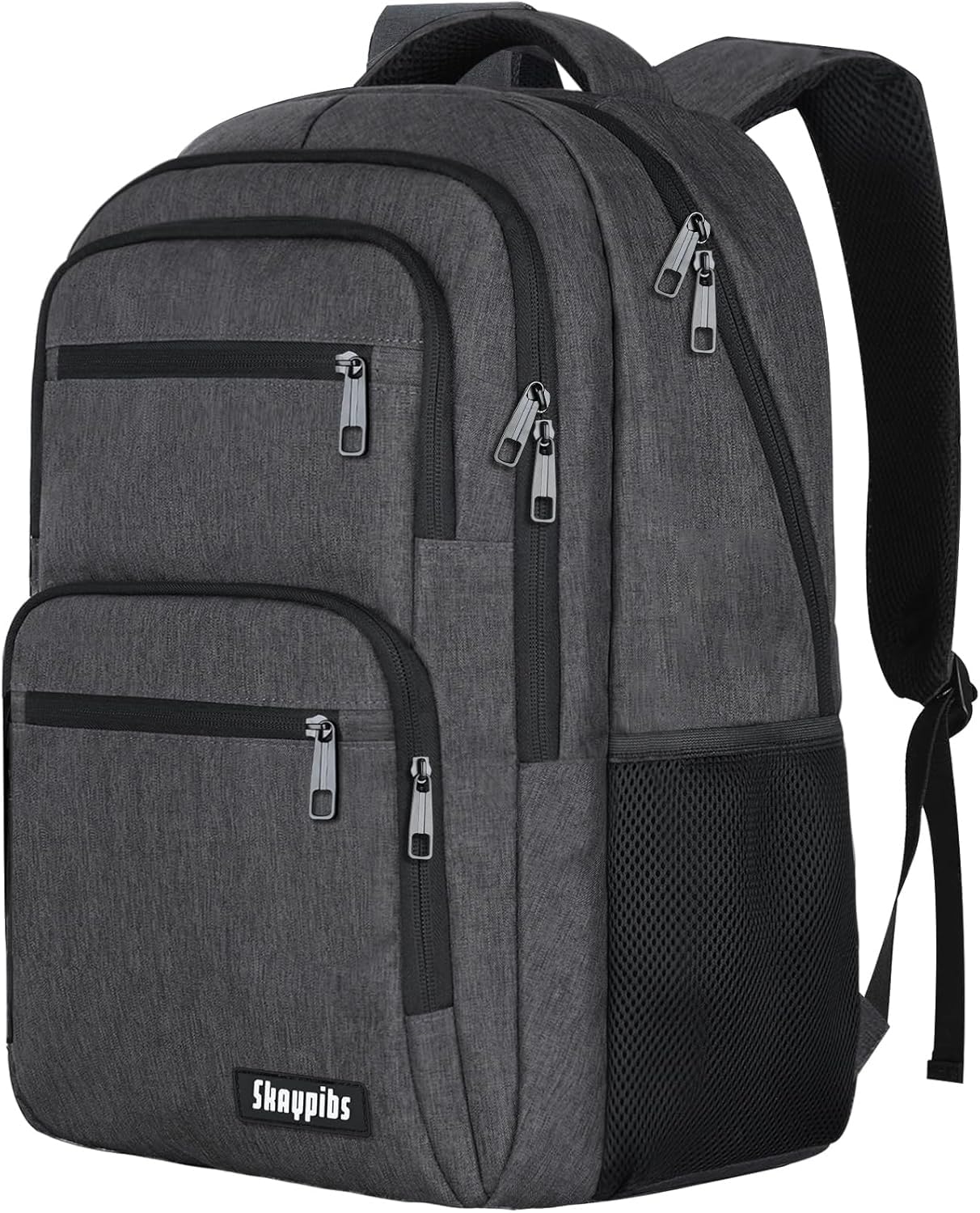 Skaypibs Backpck for Men Women School Backpack for Boys Teens 15.6 inch Laptop Back Pack with Reinforced Straps Bookbag for College High Middle SchoolBusiness Work Mochilas Black