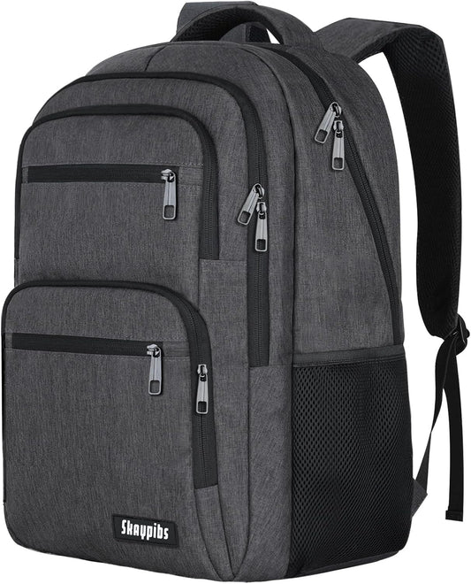 Skaypibs Backpck for Men Women School Backpack for Boys Teens 15.6 inch Laptop Back Pack with Reinforced Straps Bookbag for College High Middle SchoolBusiness Work Mochilas Black