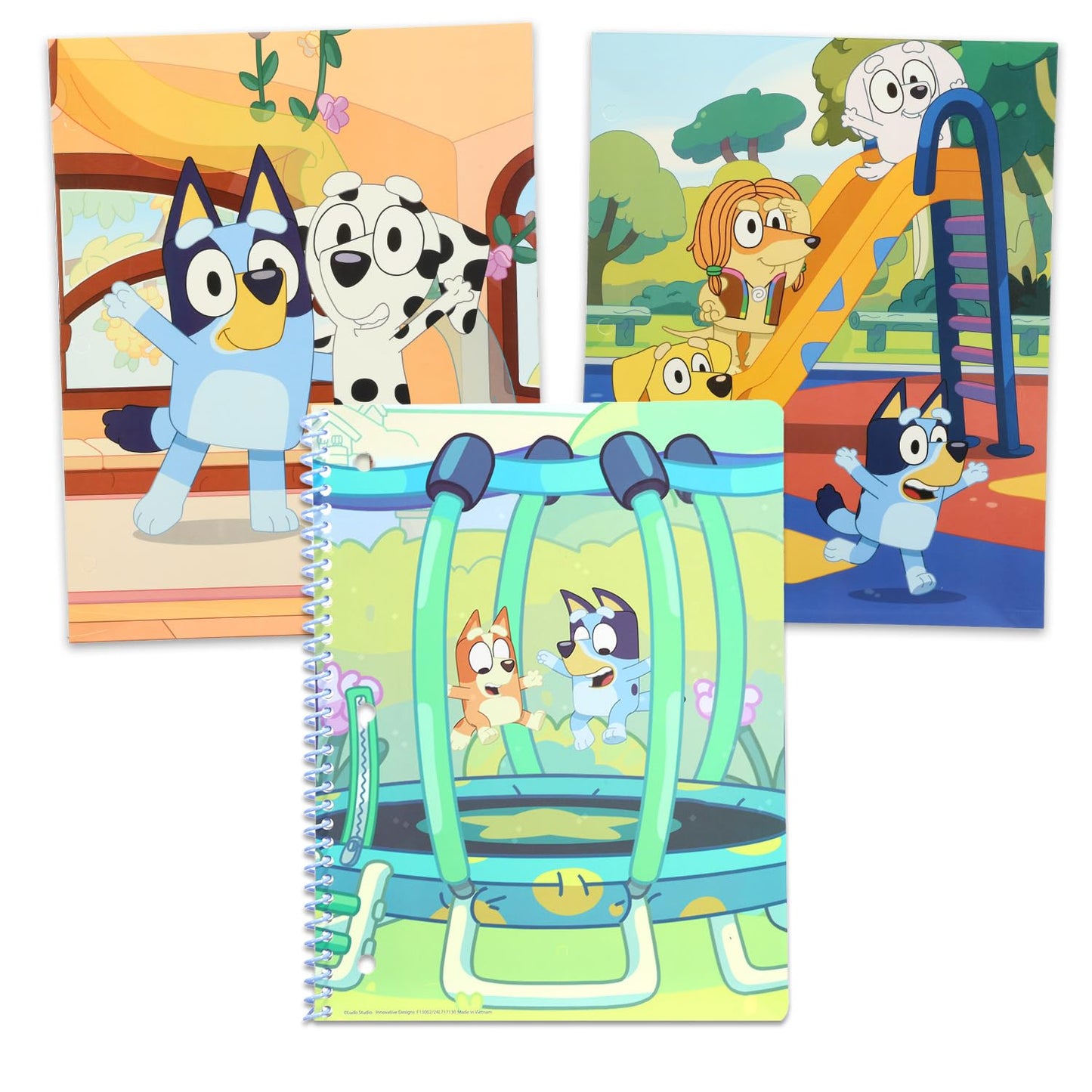 Bluey School Supplies for Kids - 11 Pc Themed School Supplies Bundle Includes Bingo Folders, Notebook, Notepad, Pencils, More Plus Stickers | Bluey Classroom Supplies