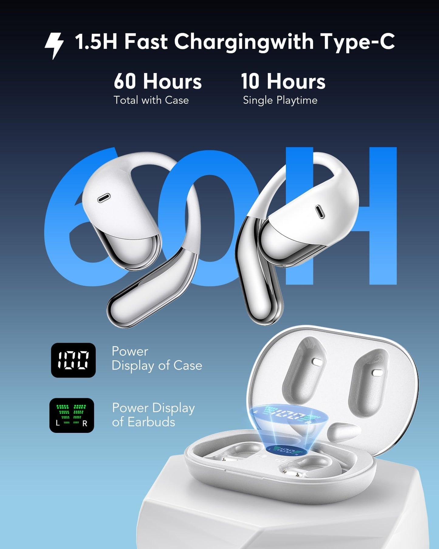 Paekole AI Translation Earbuds Real Time - Audifonos Traductores Inglés Español, 3-in-1 Translator Device, Supports 198 Languages & Accents, Open Ear Earbuds with Charging Case,Vanilla White