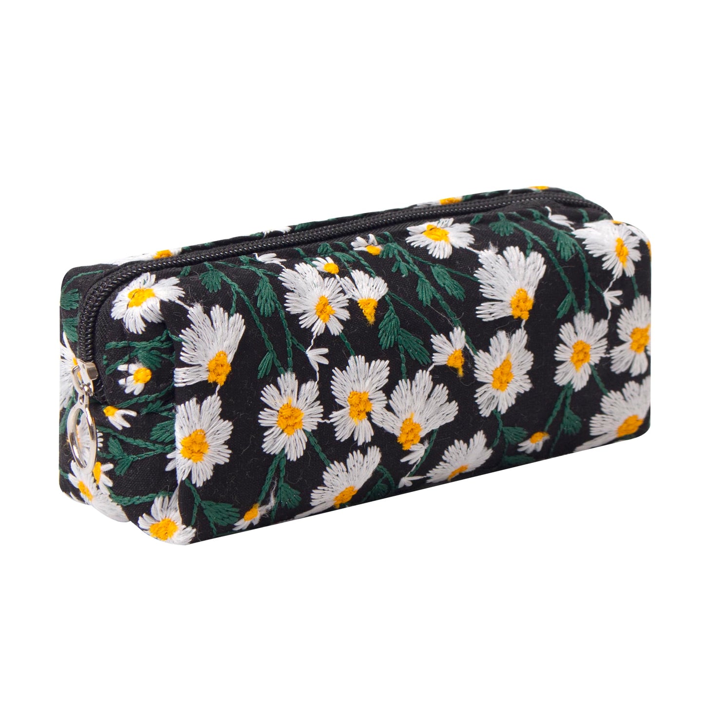 OZAOZ Cute Pencil Case Aesthetic Student Pencil Pouch Coin Pen Pouch Cosmetic Bag Office Stationery Organizer For Kids Teen School (Flowers-L)