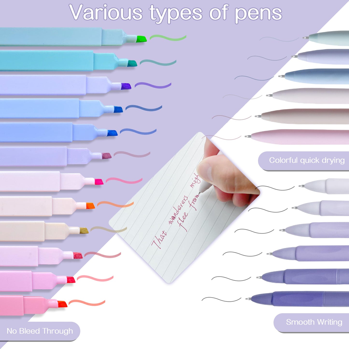 J6&H6 170Pcs Complete Bible Study Supplies Journaling Kit with Tabs, Highlighters and Color Pens, Notebook,Stickers & More Bible Accessories Set for Women, Beginner Christian Gifts(Purple)