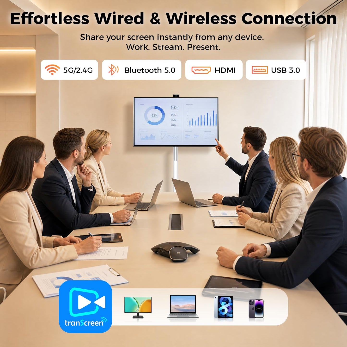 VLH 27 Inch Smart Portable TV, FHD Touch Screen Rolling Monitor on Wheels, Android 15, 6GB +128GB, Wireless Tablet Display, EDLA-Certified, 4K Hidden Camera, 27000mAh Battery, Voice Remote Control
