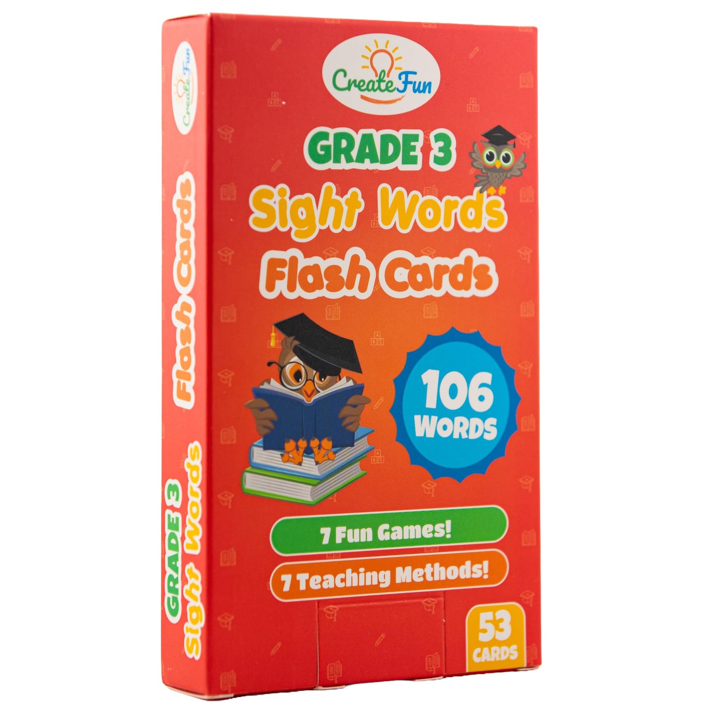 106 Sight Words Flash Cards 3rd Grade for Kids Ages 7-8, Dolch & Fry Sight Word Reading Games, Learning Activities for Kids with 7 Educational Game Ideas