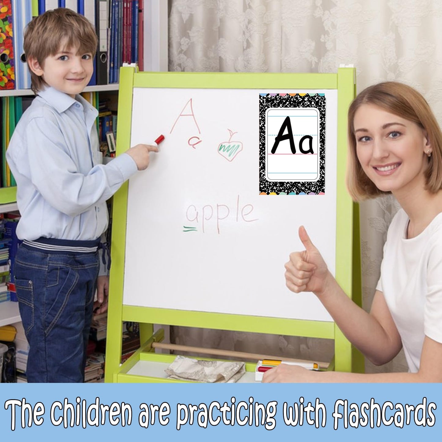 Adduster Bulletin Board Alphabet - ABC Alphabet Poster Classroom Decorating Set Preschool English Poster Kindergarten Elementary Classroom Wall Decor Daycare Homeschool Supplies