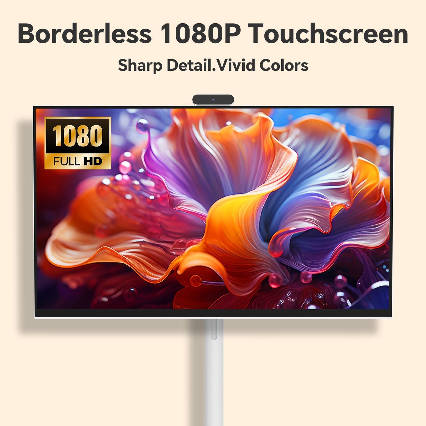 Cugima 27" FHD Smart Portable TV on Wheels