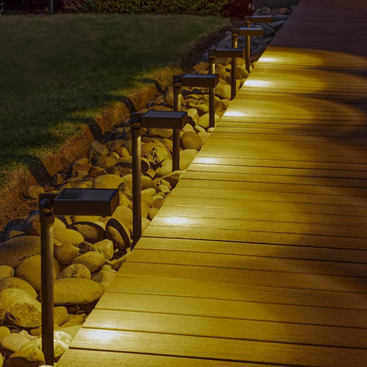 Tommy Bahama Solar Path Lights, LED Down Light, 40 Lumen, Adjustable Head, Black Finish, 6-Pack, Model 10907-40-6GB