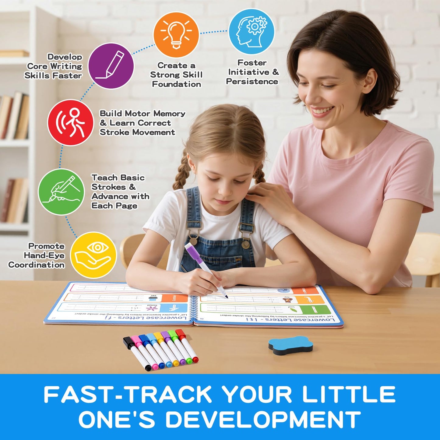 YySiRui Preschool Learning Activities, Tracing Books for Kids Ages 3+, Toddler Handwriting Practice, Letter Tracing for Kids, Preschool Kindergarten Workbooks 3+, Learning Books for 3+ Years Old