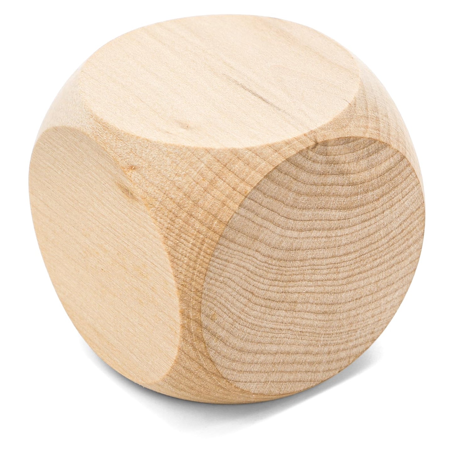 ZEAYEA 20 Pcs Blank Wooden Dice, 2 inch Unfinished Square Blocks, Blank 6 Sided Wood Cubes with Rounded Corners for Building Blocks, DIY Craft Projects, Party Supplies
