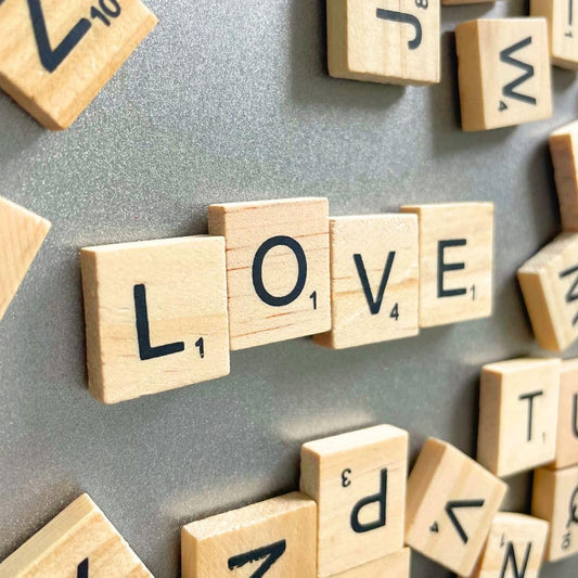 YJ PREMIUMS 200 PC Wood Magnetic Letter Tiles Magnets Big Large Square Wooden Alphabet Letters Tile Magnet Pieces for Fridge Refrigerator Wall Fun Learning Decorative Game Board (200)