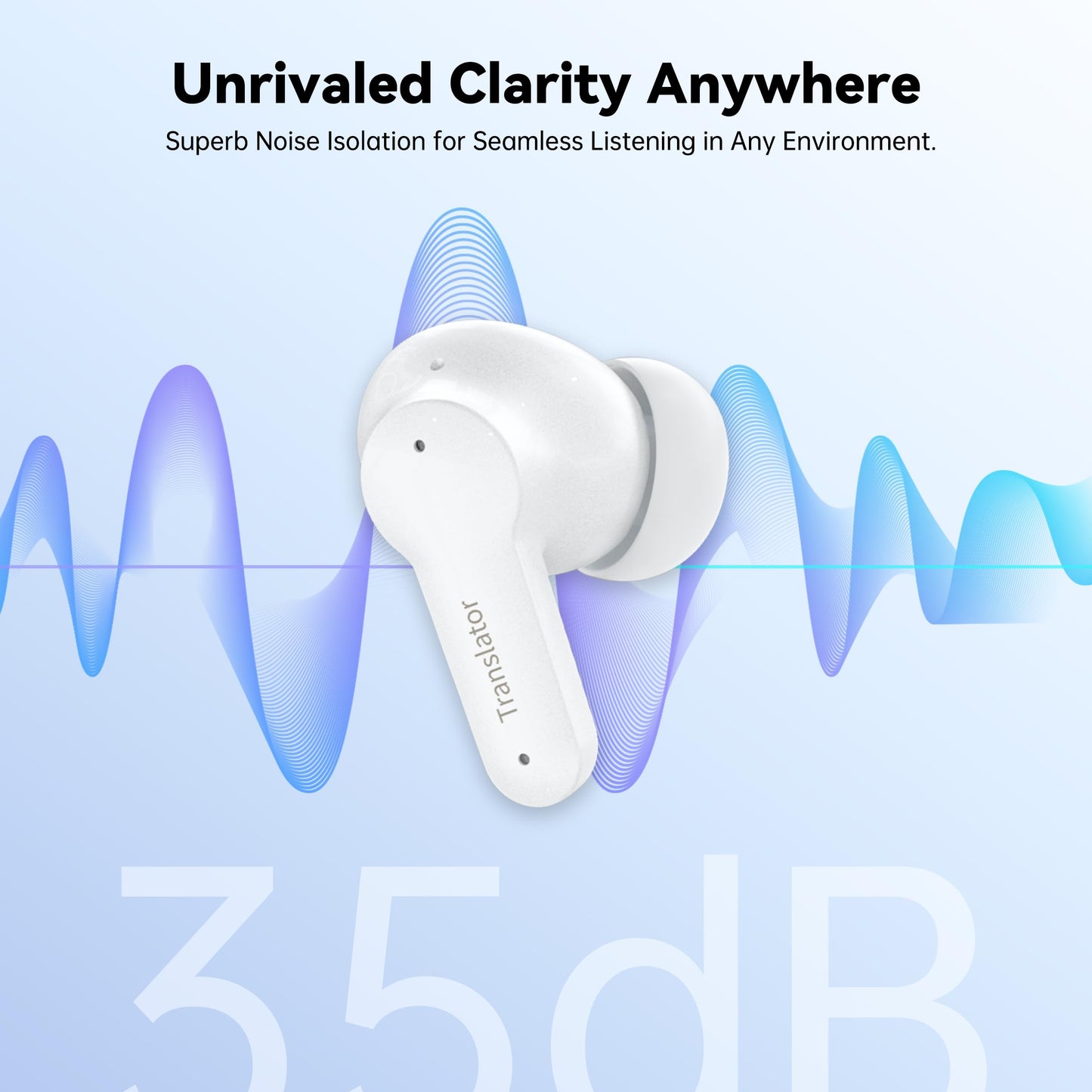 Wooask M3 Translator Earbuds Instant Translation Language Translator Device Support 74 Languages and 70 Accents (Without Offline Package)