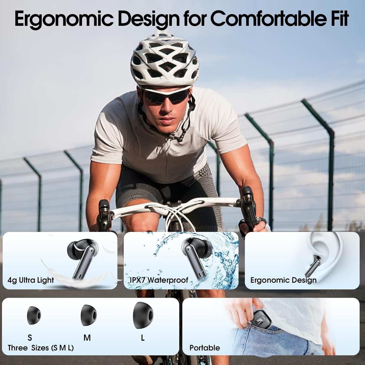 Ai Translation Earbuds Real Time,3-in-1 Buletooth 5.3 Translator Earbuds with 6 Translation Modes/164 Languages,No Subscription Required Translatior Headphones,40H Audifonos Traductores Inglés Español