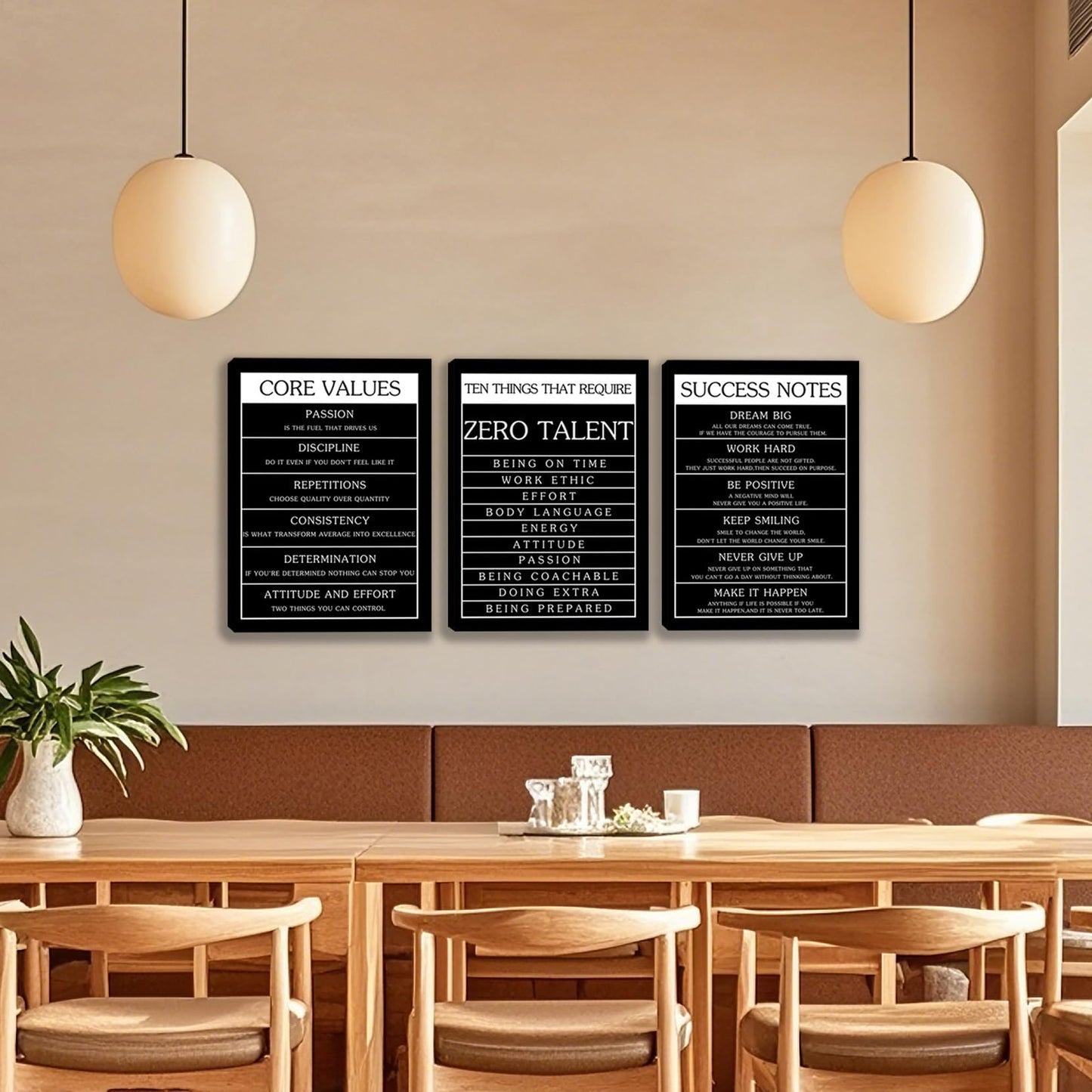 3 Panel Print Canvas Wall Art Motivational Office Wall Decor Painting Inspirational Posters Modern Inspiring Artwork for Home Living Room Bedroom Wall Decor Office Wall Art Ready to Hang - 36"Wx 16"H
