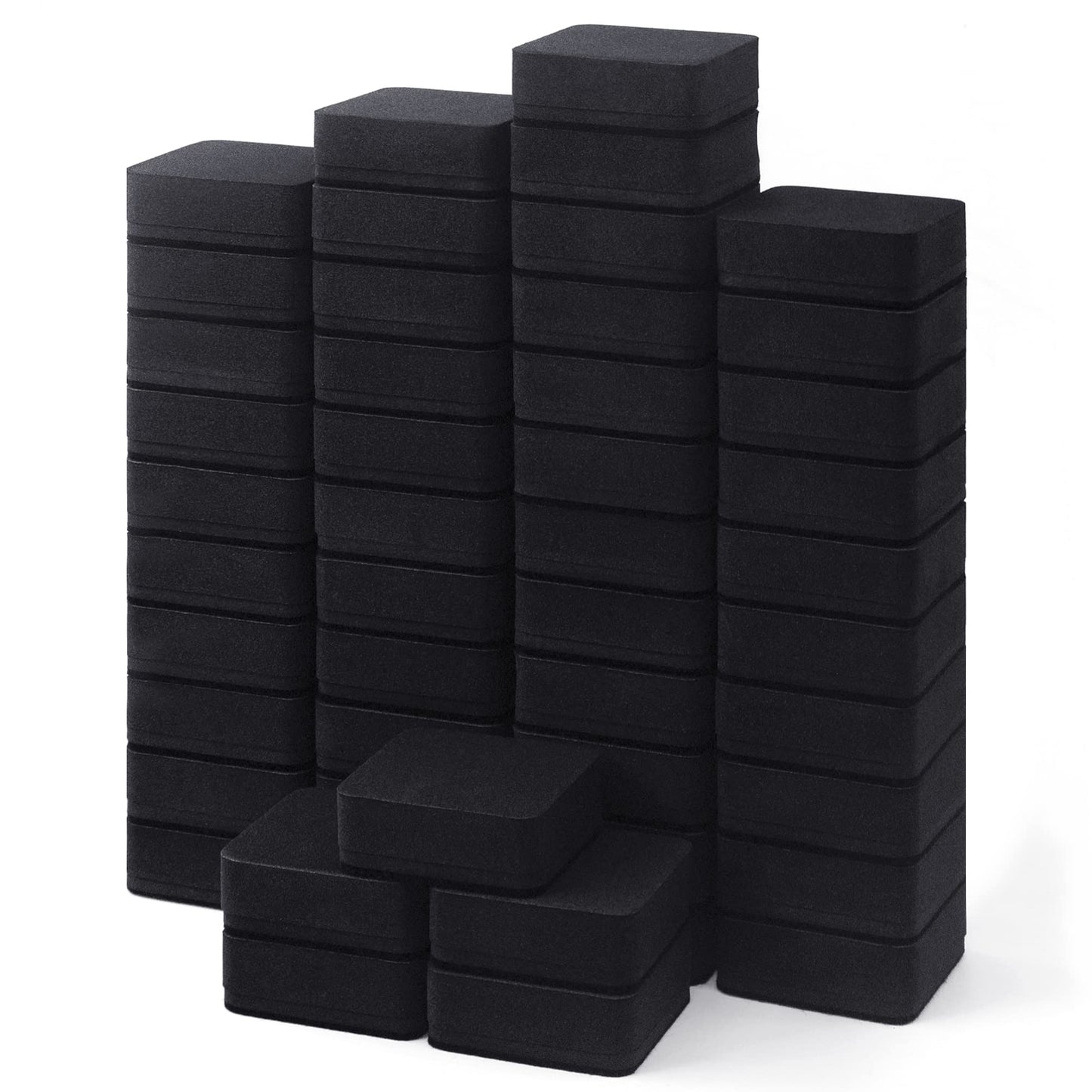 Dry Erase Erasers, IHPUKIDI 48 Pack Magnetic Whiteboard Dry Eraser Chalkboard Cleansers for Classroom, Home and Office (Black 2 x 2 Inch