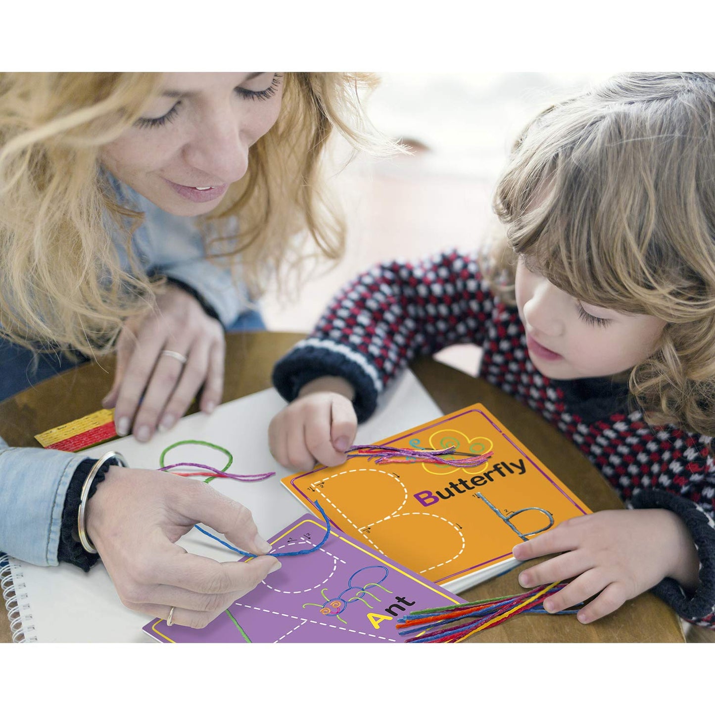 Wikki Stix Alphabet Cards Set – Hands-On ABC Letter Formation Learning Toy for Preschool & Kindergarten, 26 Reusable Letter Cards + 36 Wikki Stix, Fine Motor Skills, Phonics & Early Literacy