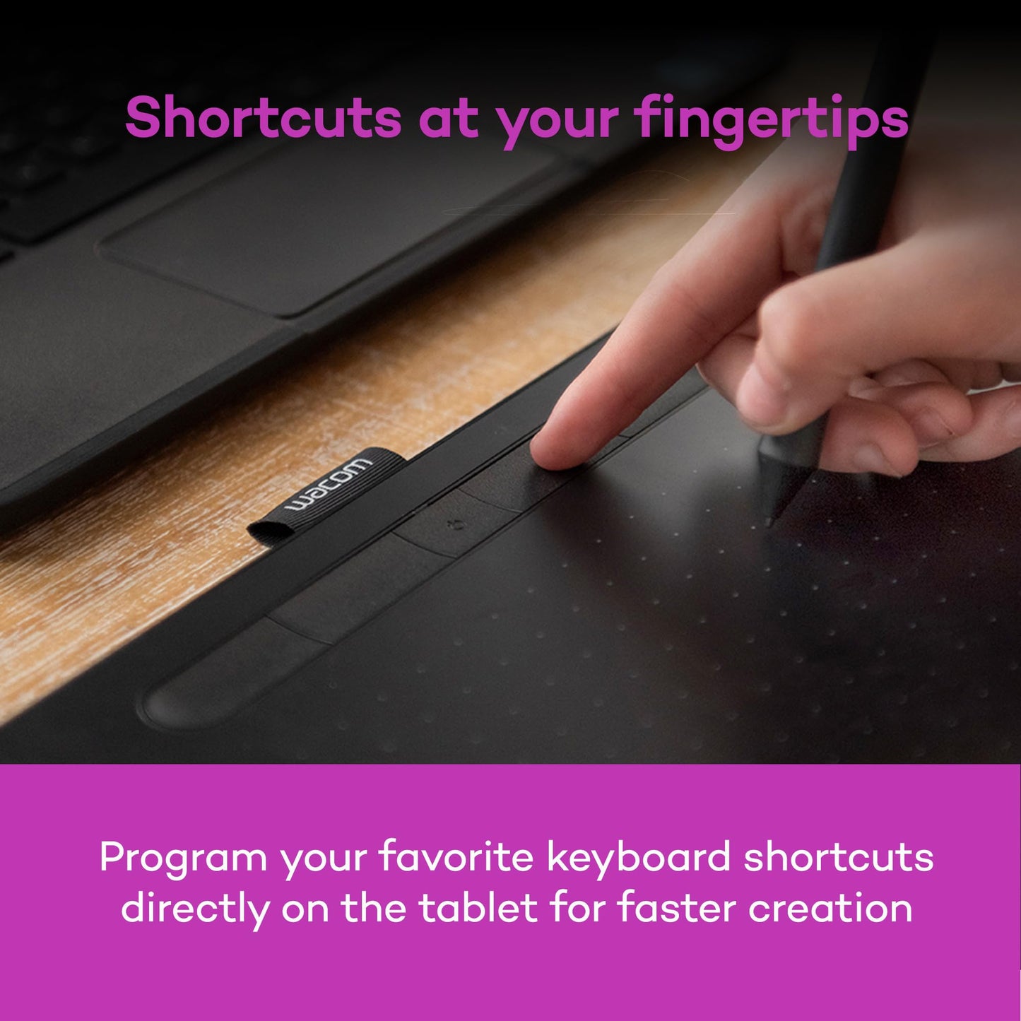 Wacom Intuos Small Graphics Drawing Tablet, Includes Training & Software; 4 Customizable ExpressKeys Compatible with Chromebook Mac Android & Windows, Black