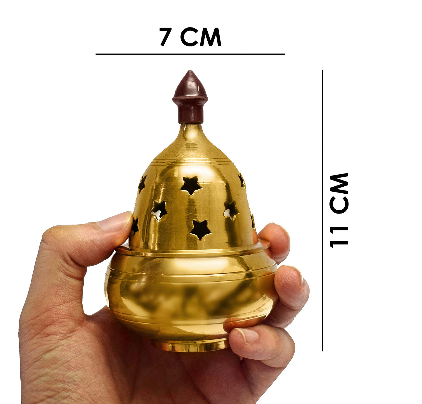 Craftsman Large Brass Akhand Diya Decorative Oil Lamp - Golden, Traditional Deepawali Pooja Deepak, Table Diya Tea Light Holder
