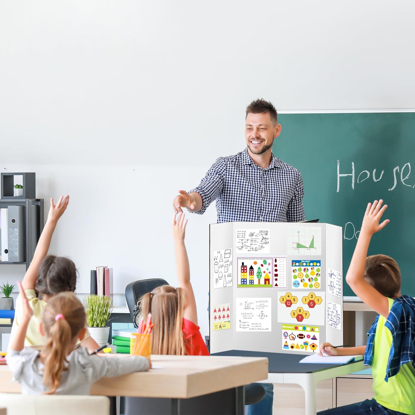20 Pack Trifold Poster Board 48" X 36", IKAYAS Double Sided White Tri-fold Presentation Boards, Science Fair Display Boards Posterboard for Mounting, Art, Display, Projects Classroom Supplies